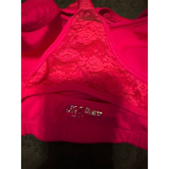 Victoria's Secret Women's Pink Lace Sports Bra Size M High Support - Picture 2 of 6
